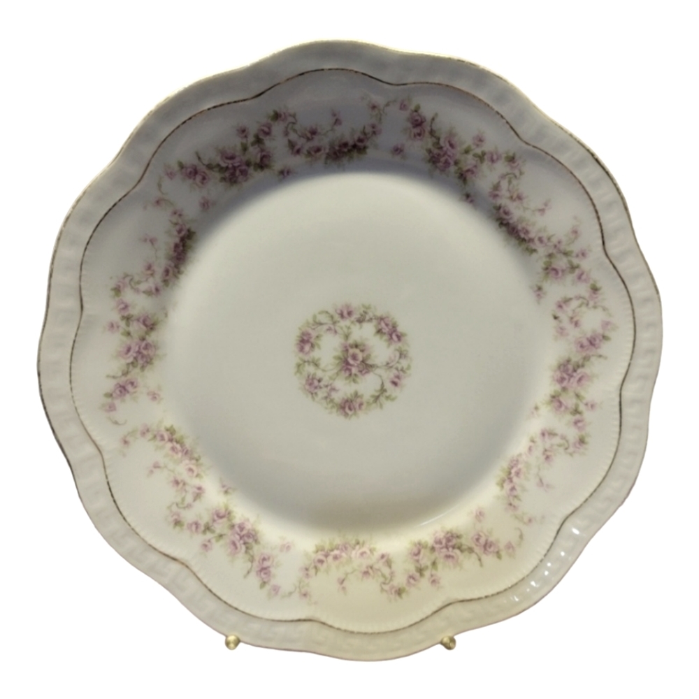 1 Vtg Dinner Plates ORLEANS Z.S.& CO Bavaria - Scherzer - Pink Roses